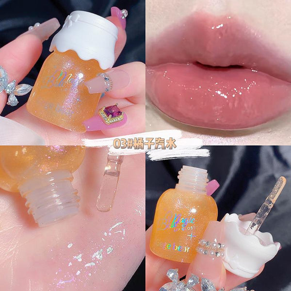 Gege - Bear Lip Plumper Oil Glitter Orange sparkle