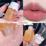 Gege - Bear Cute Lipgloss _Lip Plumper Oil Glitter Lip Gloss Orange sparkle