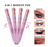 Colourme - Julystar 4in1 Makeup Pen Eyeliner Lip Liner Eyebrow Pencil Highlighter