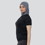 Flush Fashion - Women's Flex Fit Breathable Activewear T-Shirt - Black