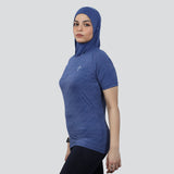 Flush Fashion - Women's Flex Fit Breathable Activewear T-Shirt - Royal Blue