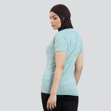 Flush Fashion - Women's Flex Fit Breathable Activewear T-Shirt - Sea Green