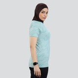 Flush Fashion - Women's Flex Fit Breathable Activewear T-Shirt - Sea Green