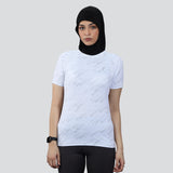 Flush Fashion - Women's Flex Fit Breathable Activewear T-Shirt - White