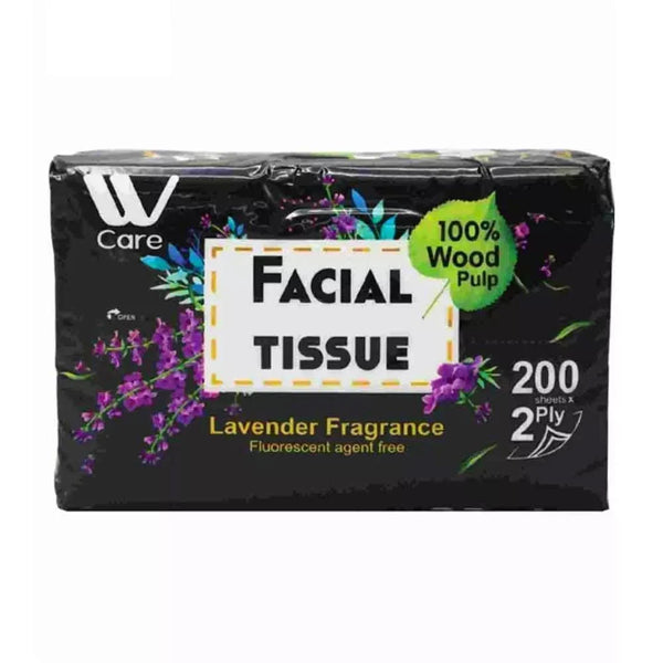 WBM - Medium Facial Tissue Lavender 2Ply - 200 Sheets