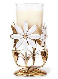 Bath & Body Works - Metal Florals Single Wick Candle Holder