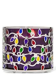 Bath & Body Works - Christmas Lights 3 Wick Candle Holders