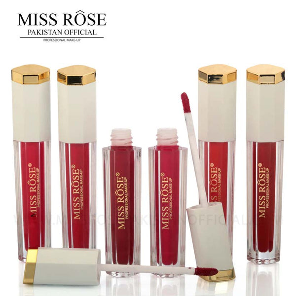 Miss Rose - Pack Of Six Golden Ring Gloss For Girls And Women Multi Color