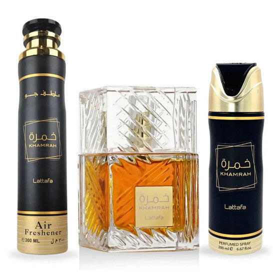 GIFT SET - KHAMRAH GIFT SET (EDP 100ML+200ML DEO+ 300ML A/F)