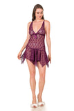 Emerce - Velda Short Babydoll Lingerie Purple