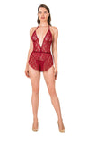 Emerce - Aramis Short Sexy Lingerie Dark Maroon