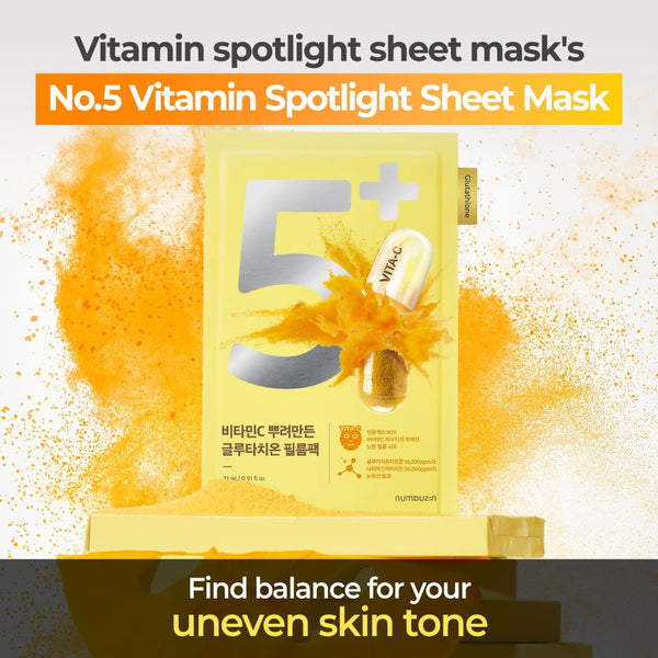 Numbuzin - No.5+ Vitamin Spotlight Sheet Mask 27ml