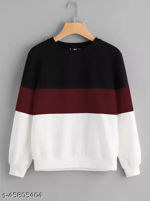 Vybe - Black Maroon And White Block Sweatshirt