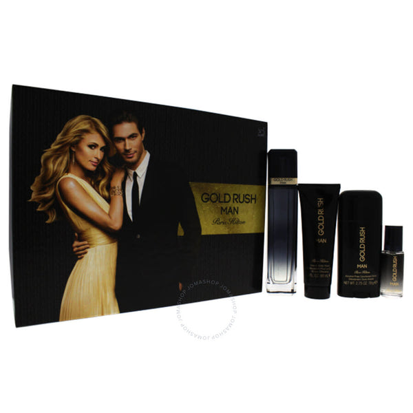 PARIS HILTON- GOLD RUSH M EDT SET 3.4 4PC