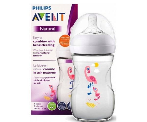 PHILIPS Natural Feeding Bottle Flamingo 260ml SCF070/21