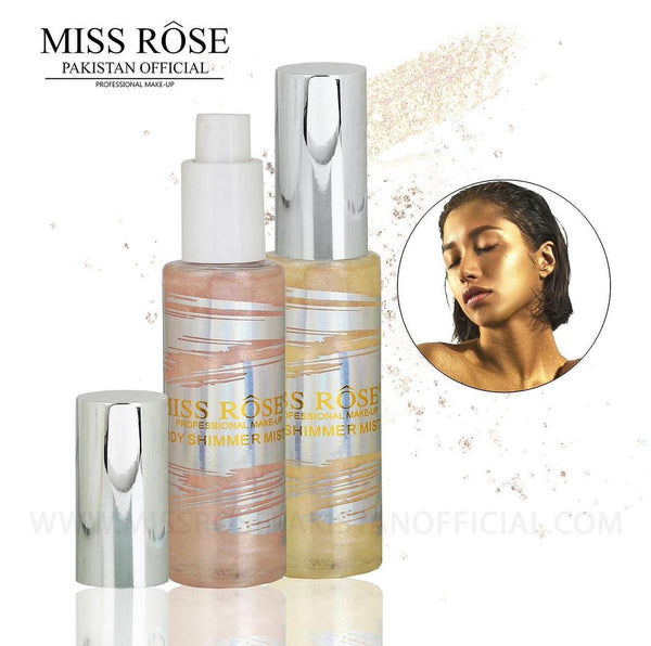 Miss Rose - Body shimmer Mist Slim Sparkling Silver Highlight Spray For Girls And Women 7505-023Z2 60g-07