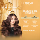 L'Oreal Paris- Elvive 6 Oil Nourish Shampoo 360 ml - For Dull & Dry Hair