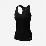 Flush Fashion - Women's Tank Top Ribbed Yoga Racerback Long Tight Fit Gym Shirt - Pack of 3