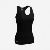 Flush Fashion - Women's Tank Top Ribbed Yoga Racerback Long Tight Fit Gym Shirt Black