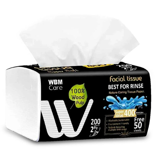 WBM - Medium Facial Tissue Tea Tree  - 200 Sheets