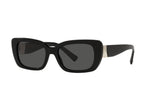 Valentino Black Rectangular Sunglasses
