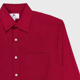 VYBE - Casual Solid Shirt- Maroon