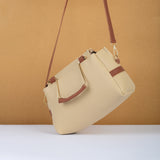 Shein - Women Two Color Handbag With Wallet Beige/Brown