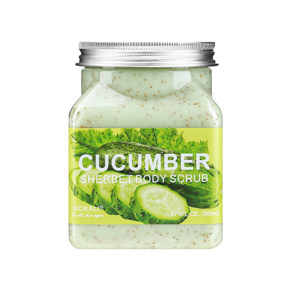 Wokali Body Scrub Cucumber 350Ml Jar WKL608