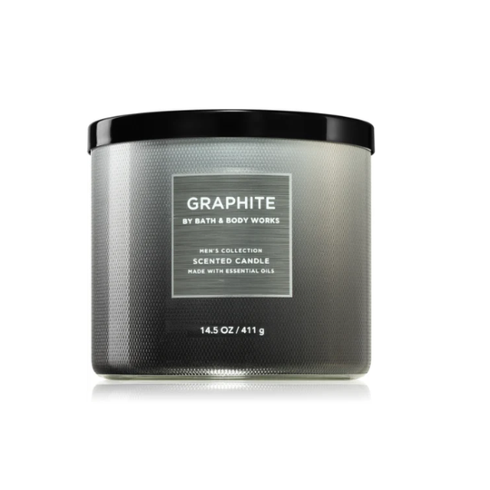 Bath & Body Works - Graphite 3 Wick Candles 414gms