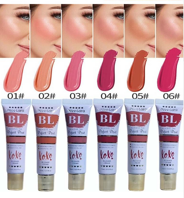 Miss Lara - Pack Of 6 Liquid Blusher Waterproof 15Ml Ms-66