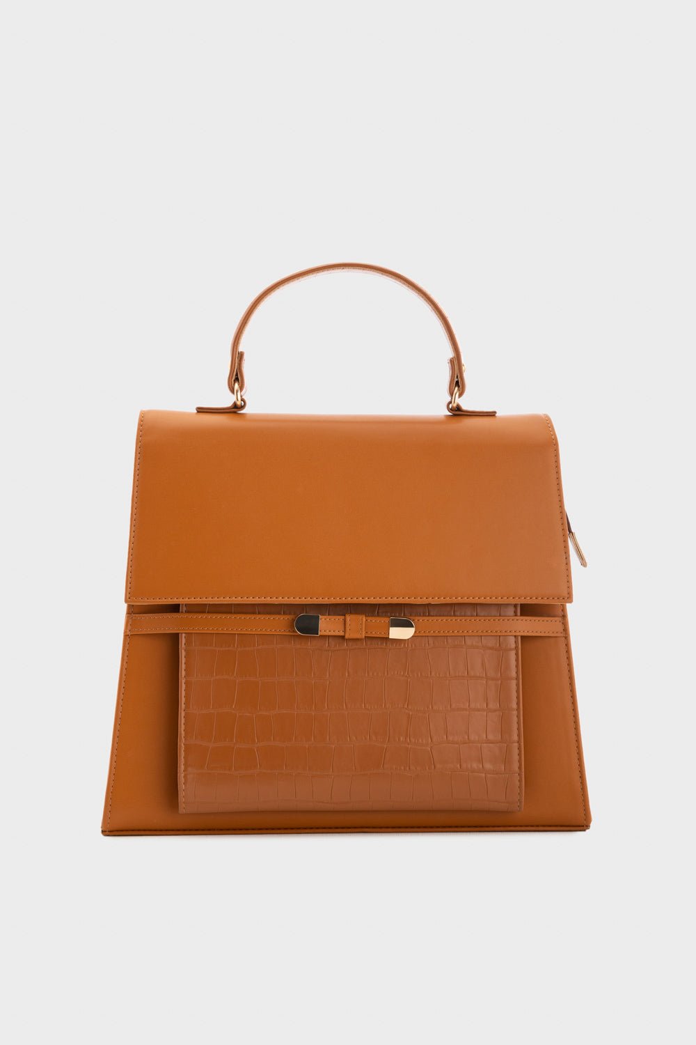 Sapphire Tan Top Handle Bag Bagallery