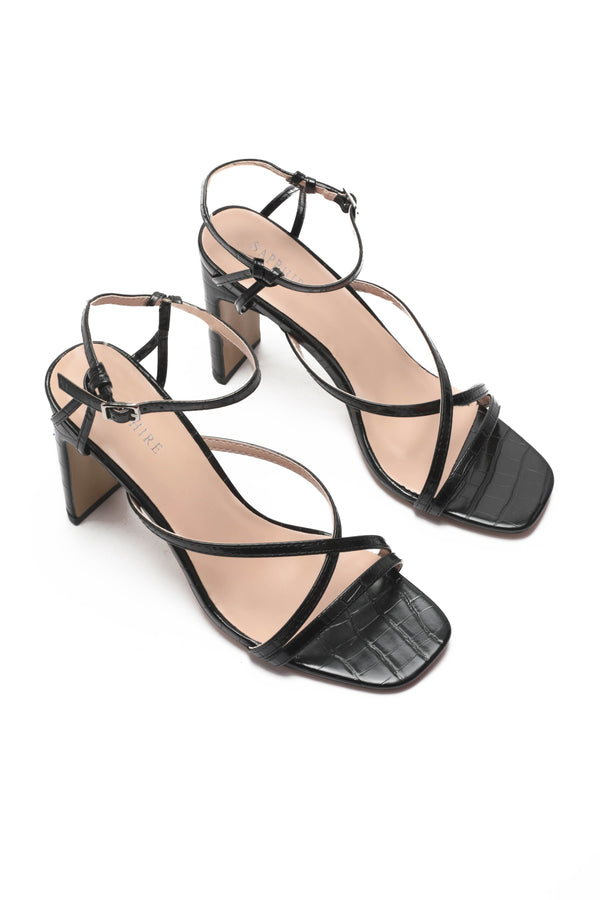 Sapphire Lisse Strappy Sandals Black