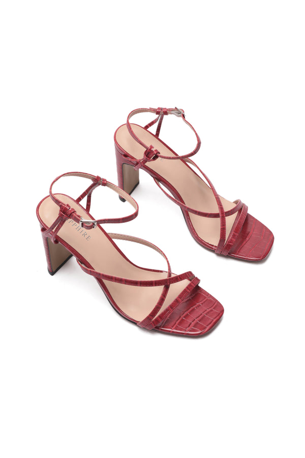 Sapphire Lisse Strappy Sandals Red