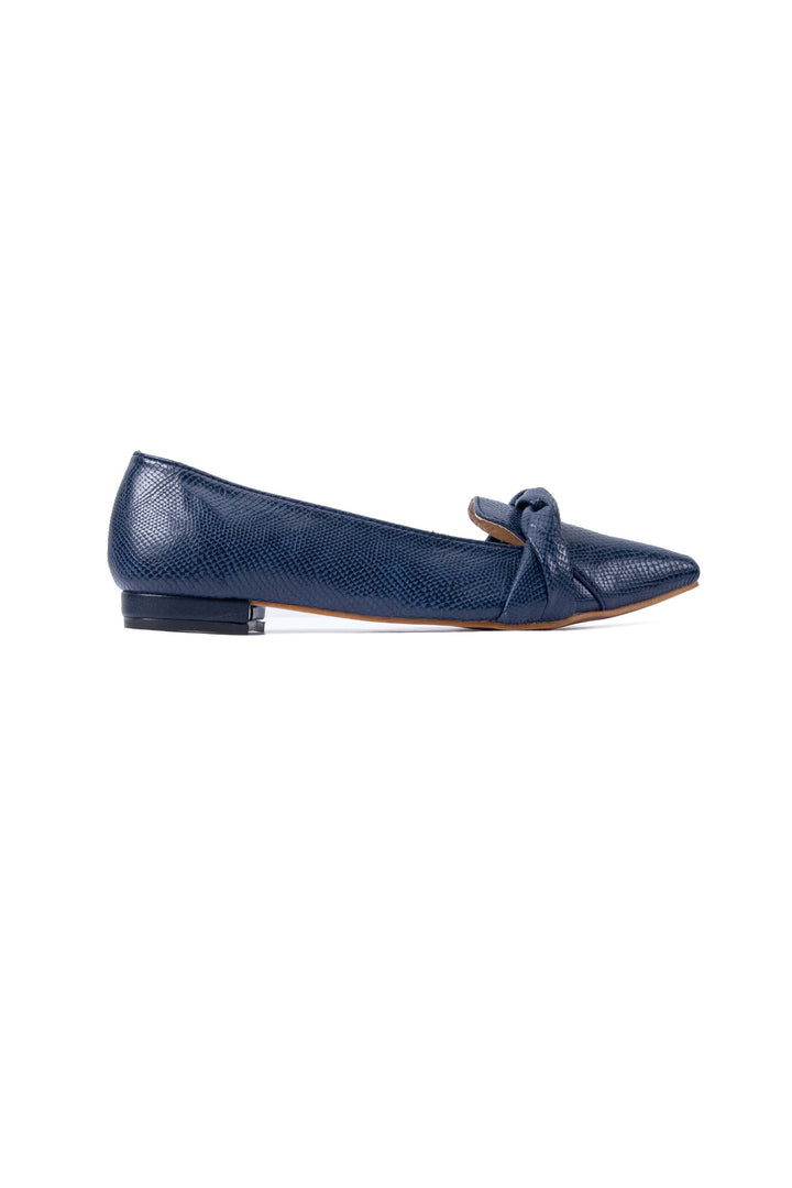 Sapphire Blue Textured Loafers