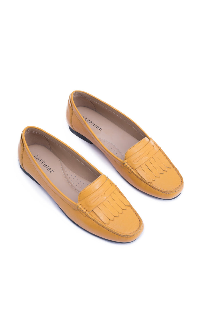 Sapphire Fringe Loafer Mustard