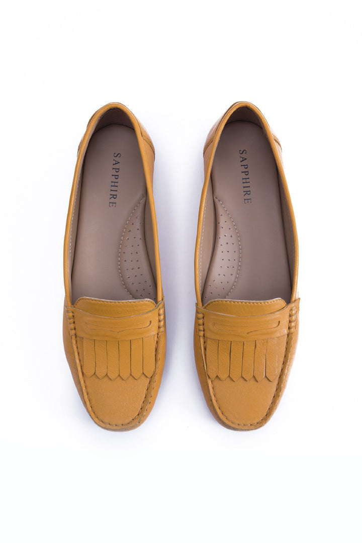 Sapphire Fringe Loafer Mustard