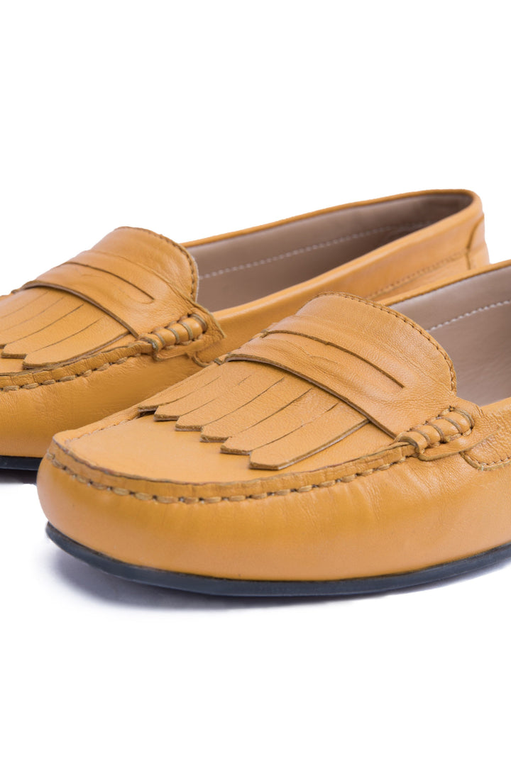 Sapphire Fringe Loafer Mustard