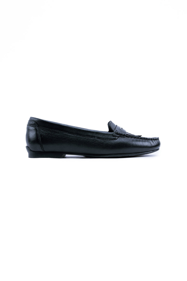 Sapphire Fringe Loafer Black