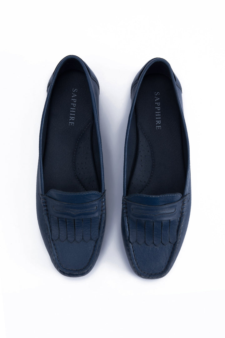 Sapphire Fringe Loafer Blue