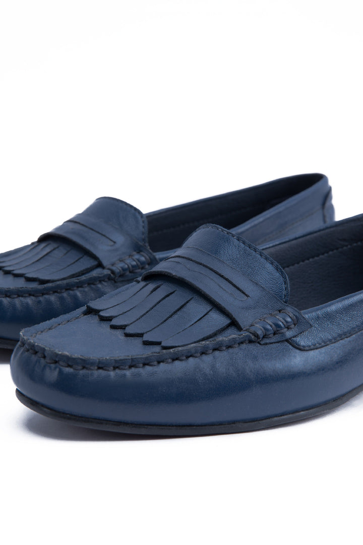 Sapphire Fringe Loafer Blue