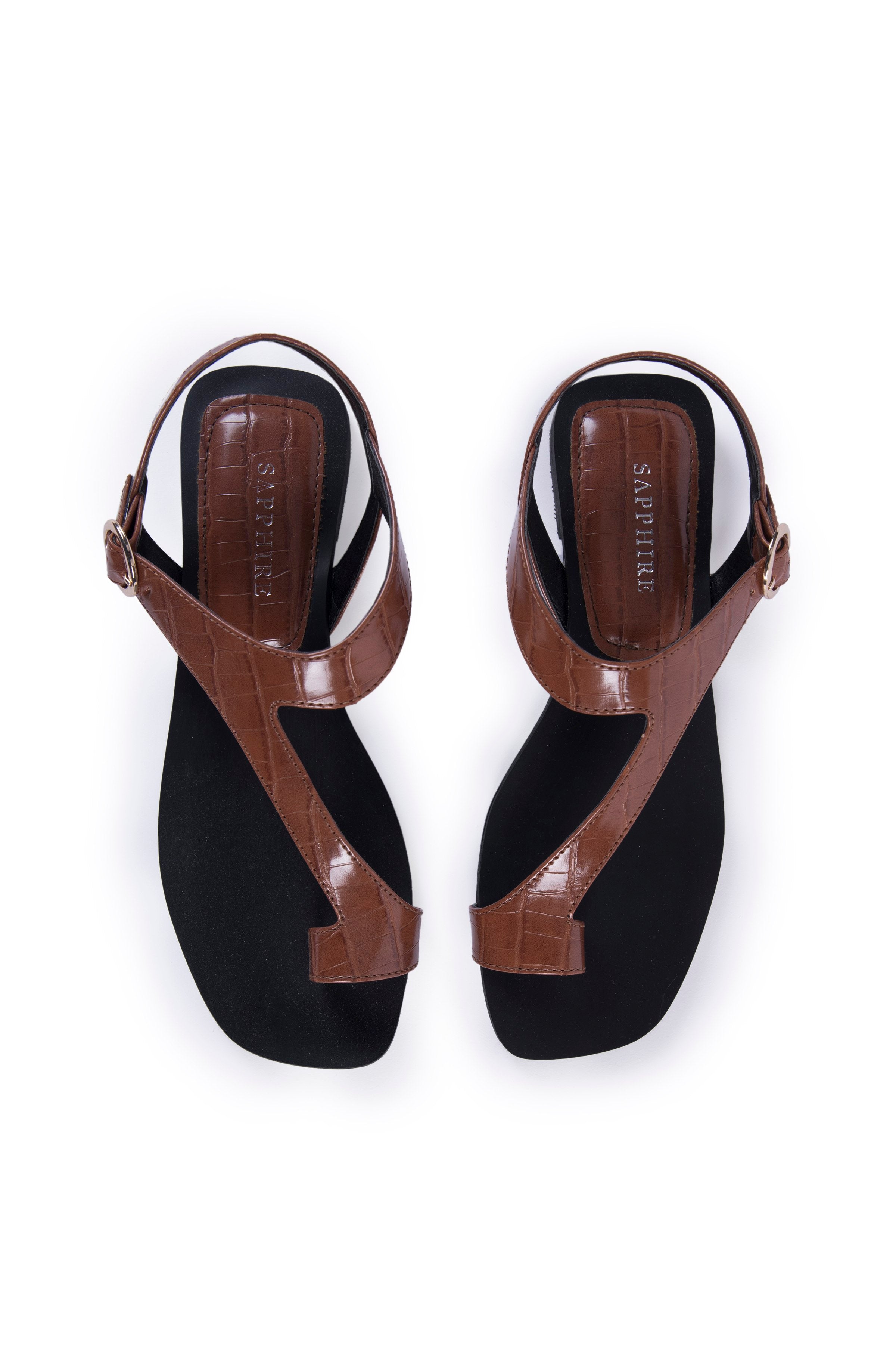 Bagallery Sapphire - Tan Sandals – Bagallery