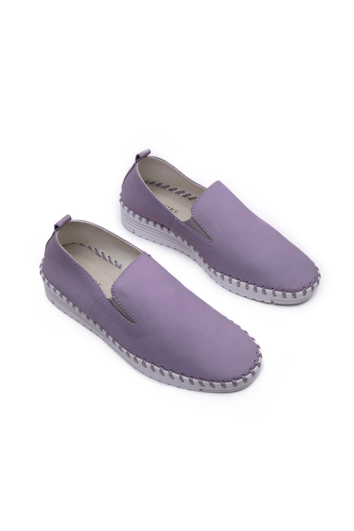 Sapphire Leather Comfort Shoes Lilac