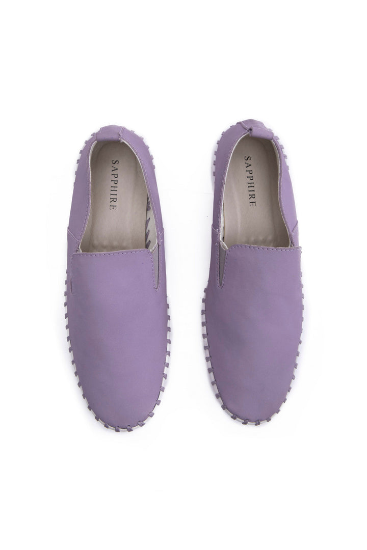 Sapphire Leather Comfort Shoes Lilac