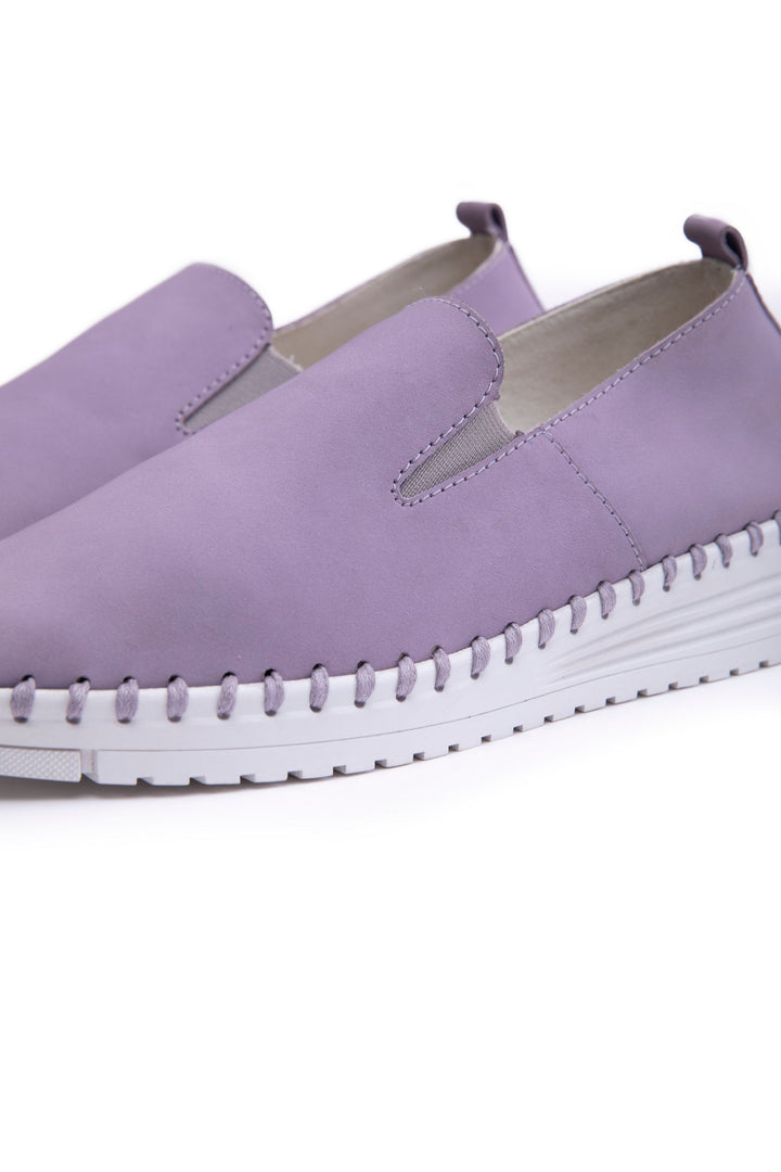 Sapphire Leather Comfort Shoes Lilac