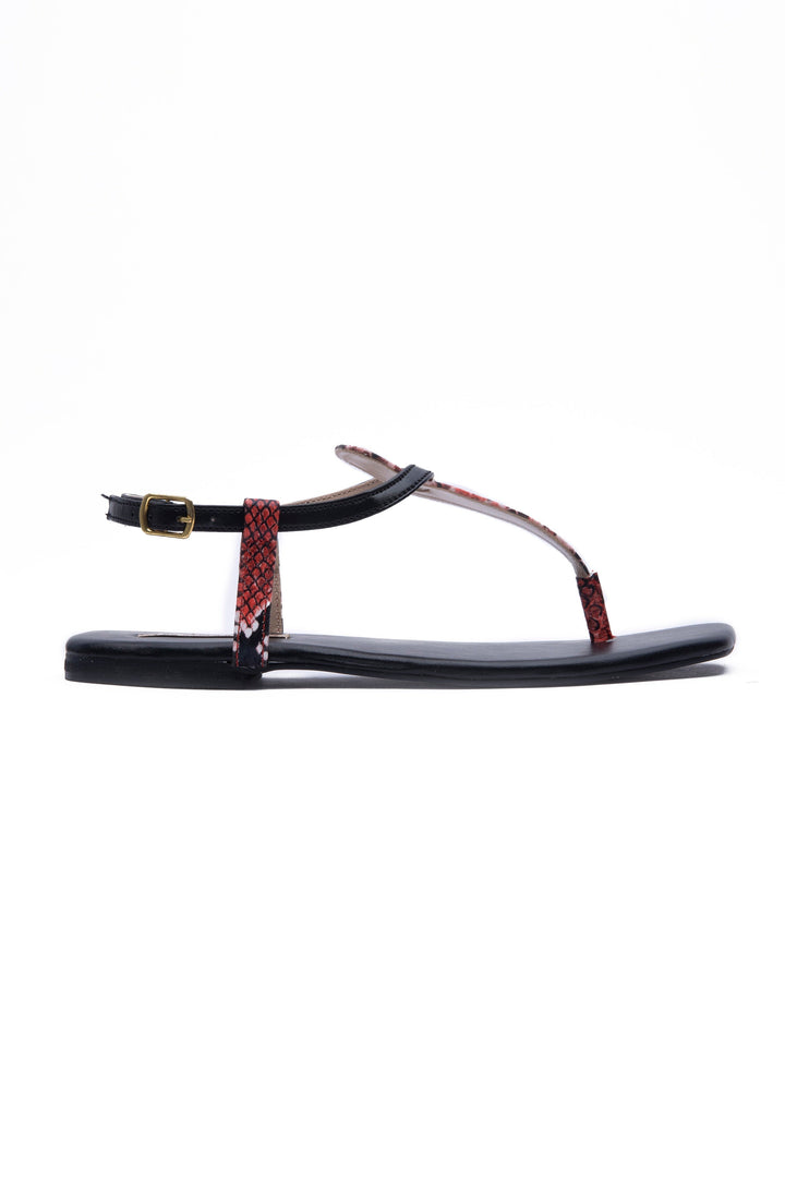 Sapphire Flat Sandals Snake