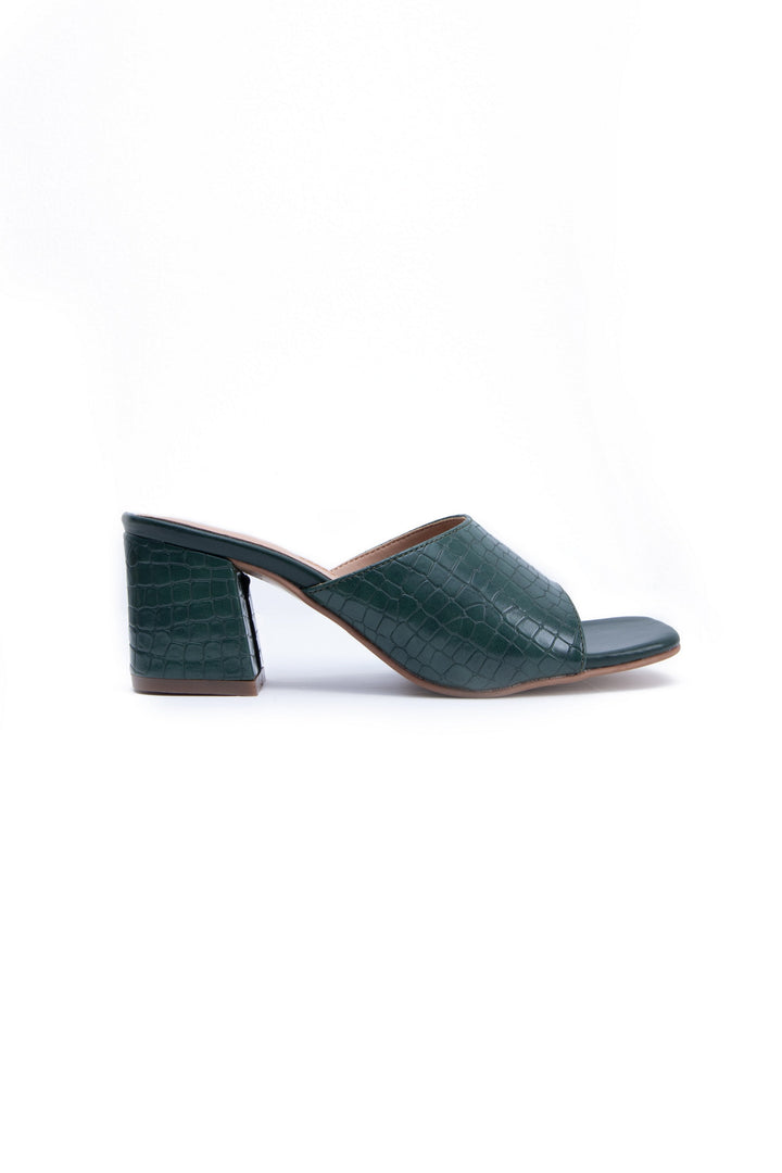 Sapphire Green Block Heels