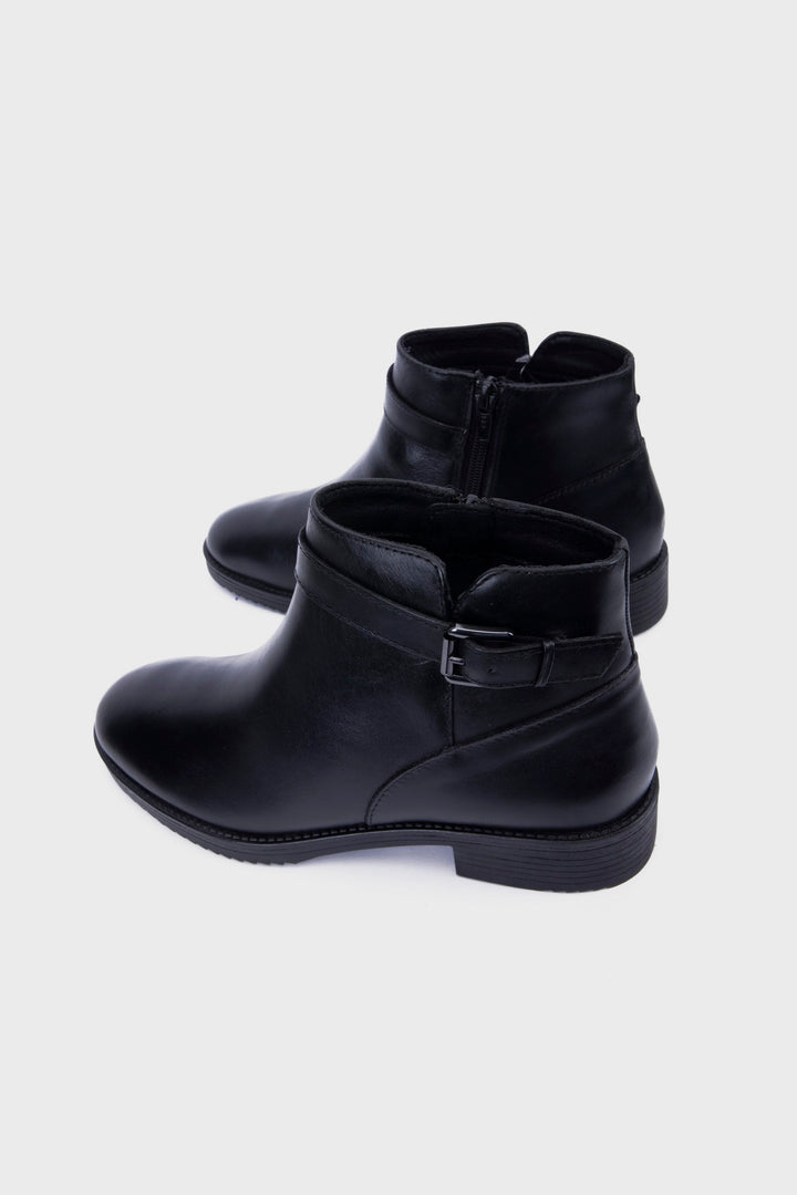 Sapphire Black Leather Boots