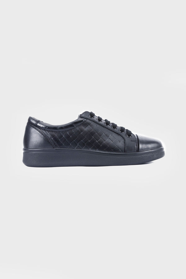 Sapphire Leather Sneakers Black