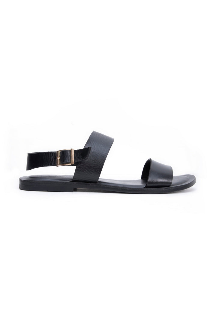 Sapphire Leather Sandals Black