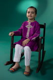 Kids Pink Embroidered Khaddar shirt 000002291GK4